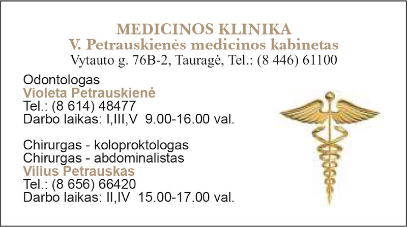 V. Petrauskienės medicinos kabinetas - odontologijos klinika Tauragė